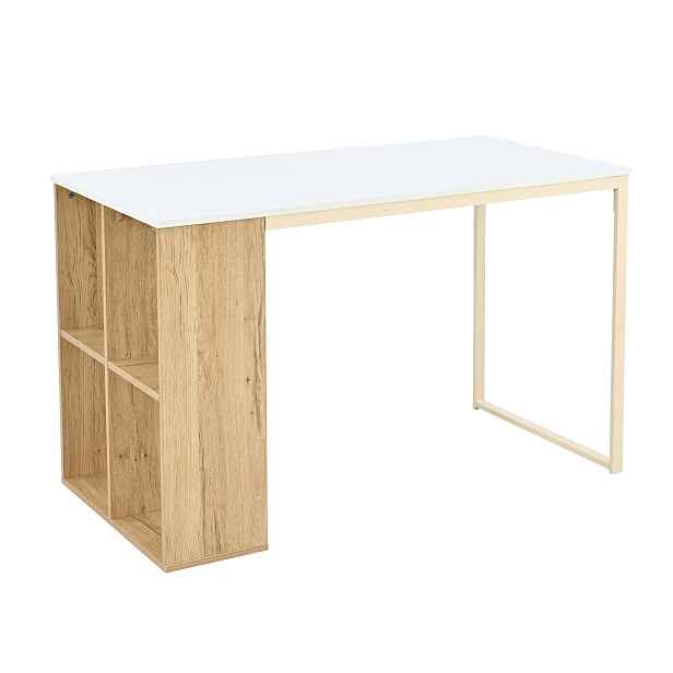 Kontrast Psací stůl BB104 120 cm dub bílý/bílý