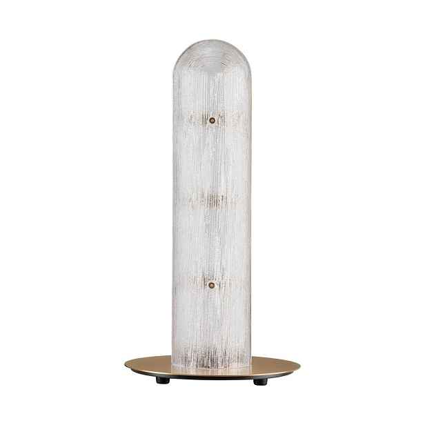 Kovová LED stolní lampa v mosazné barvě se skleněným stínidlem (výška 40 cm) Gloree – Nova Luce