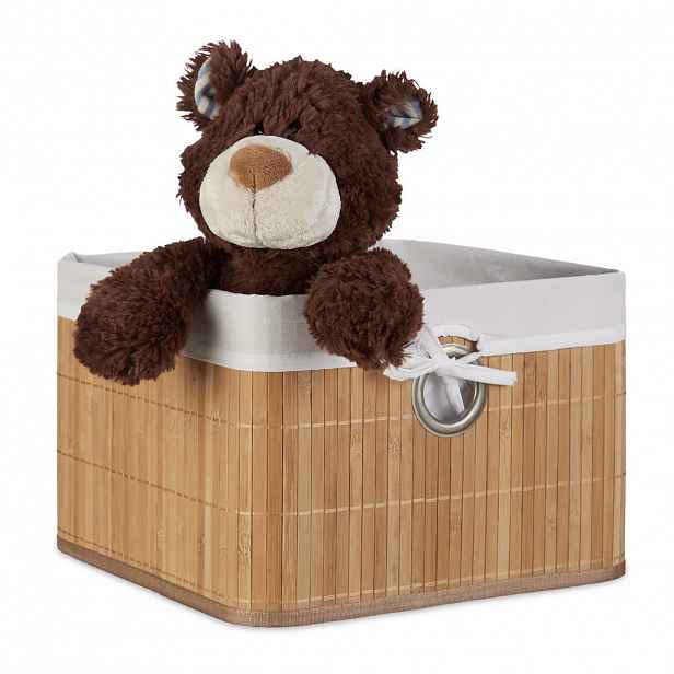 Relaxdays KOŠ Přírodní bambus skládací 31 cm