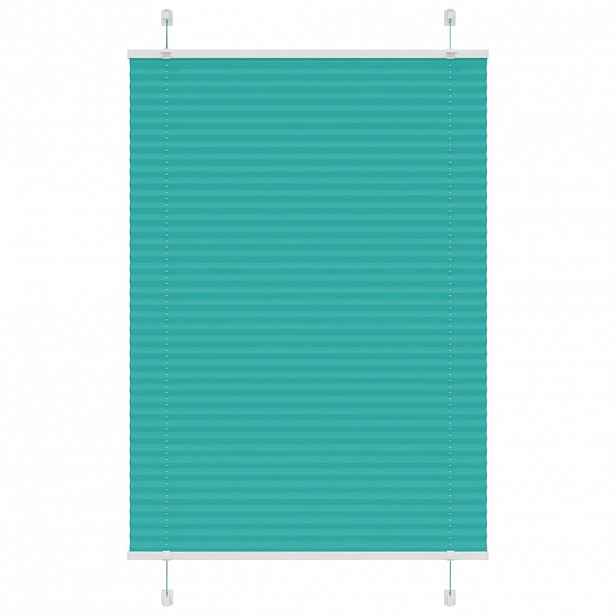 vidaXL Plisovaná roleta Benzínová zelená 100x100cm Šířka látky 99,4cm