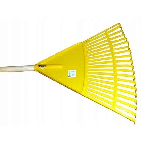 Hrábě na listy 36 cm z plastu s dřevěnou násadou 130 cm Žluté Kard
