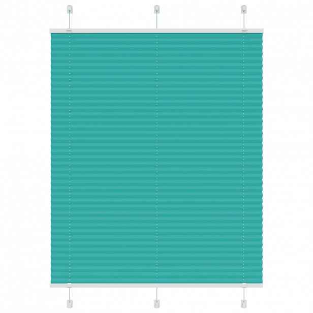 vidaXL Plisovaná roleta Benzínová zelená 105x100 cm Šířka látky
