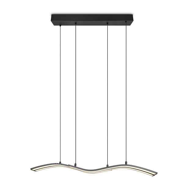 Matně černé kovové LED závěsné svítidlo na dálkové ovládání/stmívatelné Spider – Trio Select
