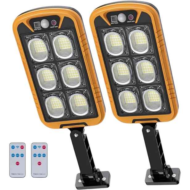 Venkovní Solární Lampa Nástěnná Vodotěsná IP66 Snímač pohybu Ovladač 2 ks