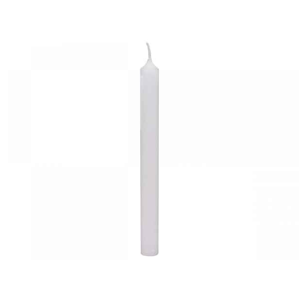 Bílá úzká svíčka Taper white - Ø 1,2 *13cm / 2.5h Chic Antique