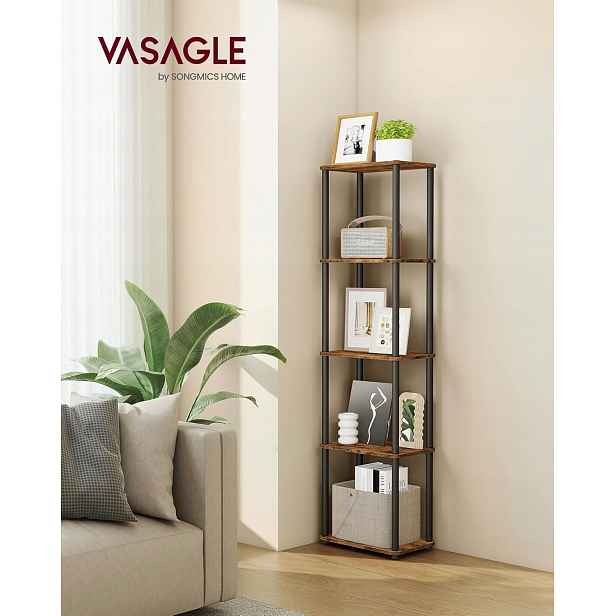 Regál Songmics 38 x 139 x 23,8 cm, odstíny hnědé