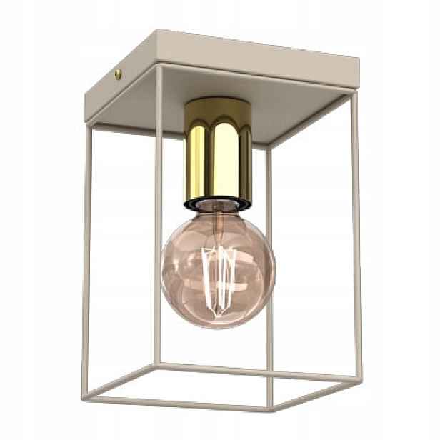 Stropní svítidlo moderní bodová obdélníková 22 cm krémová zlatá Luminex