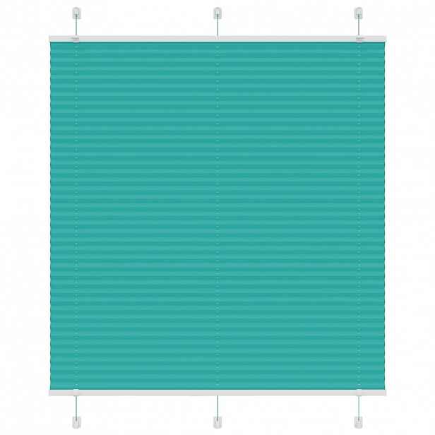 vidaXL Plisovaná roleta Benzínová zelená 115x100 cm Šířka látky