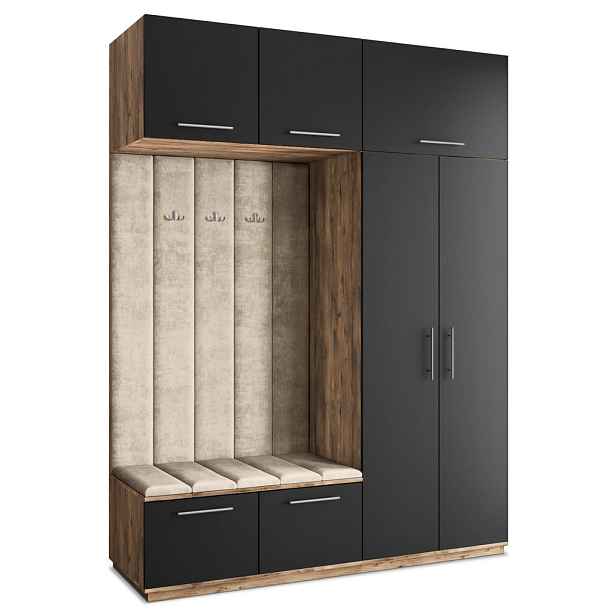 MASSENO MODERNÍ PŘEDSÍŇOVÁ SKŘÍŇ REMA, 180/240/60 cm, dekor dub