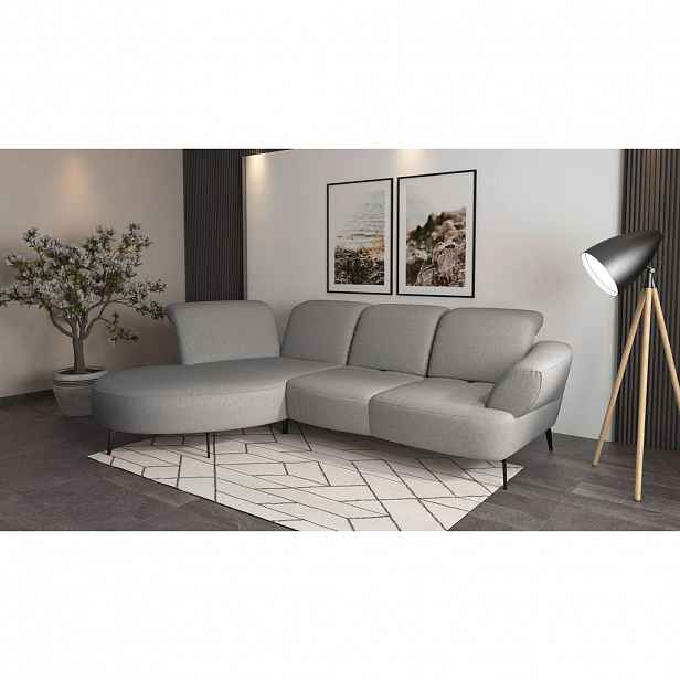 Sit & More ROHOVÁ SEDAČKA, textil, světle šedá