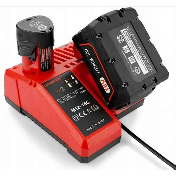Náhradní nabíječka Milwaukee M12-18FC Pro Nabíječku M12 M18 Akumulátory