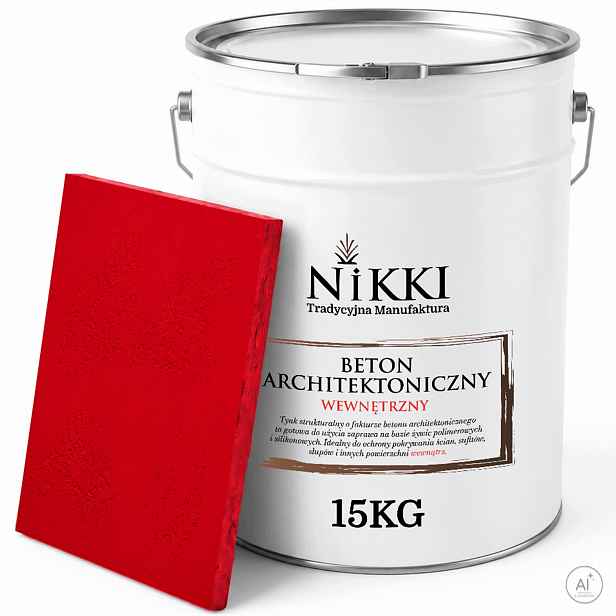 Dekorativní omítka s Betonu strukturou, vnitřní, 15 kg, červená, ohnivá