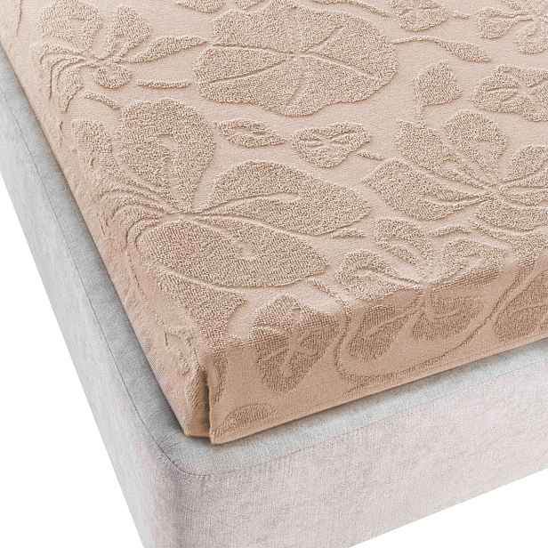 Froté prostěradlo bez gumičky Tulipán 150x205 Zwoltex světle béžové, Tlusté