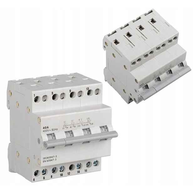 Kanlux instalační přepínač Ideal síť agregát I-0-II KCS-40A/4P 40A