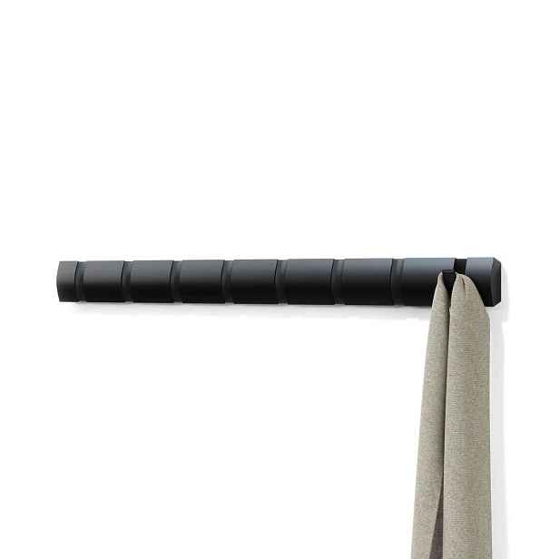 Věšák na zeď Flip 8 háčků, černý Umbra