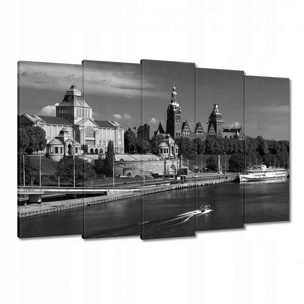 Obrazy 150x95 Černobílé Štětín