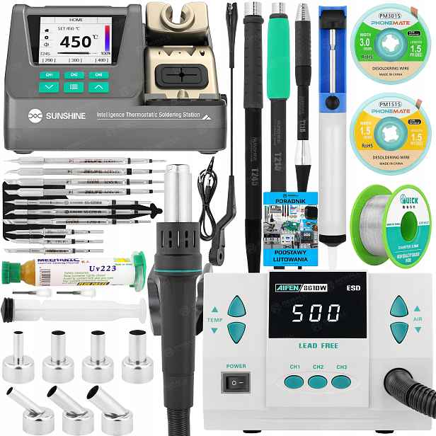Servisní Set 2v1 Pájecí Stanice Sunshine H3 Hot Air Aifen 861DW