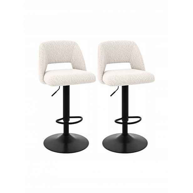 Barová Židle Costway bílý 111 cm, látka