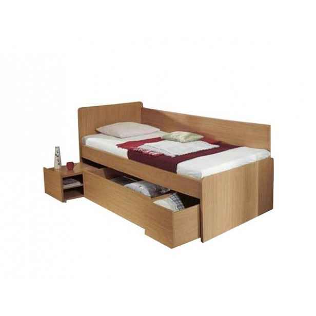 Dětská postel s úložným prostorem OTO, buk