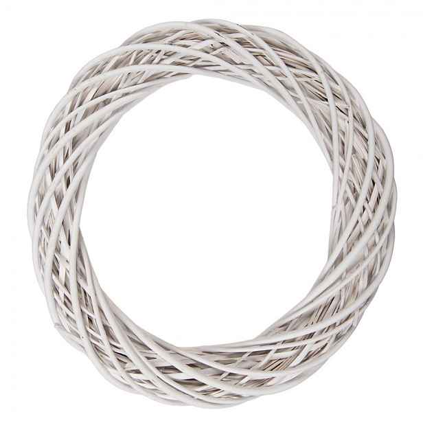 Přírodní bílý ratanový věnec Rattan L - Ø 50*9cm Clayre & Eef