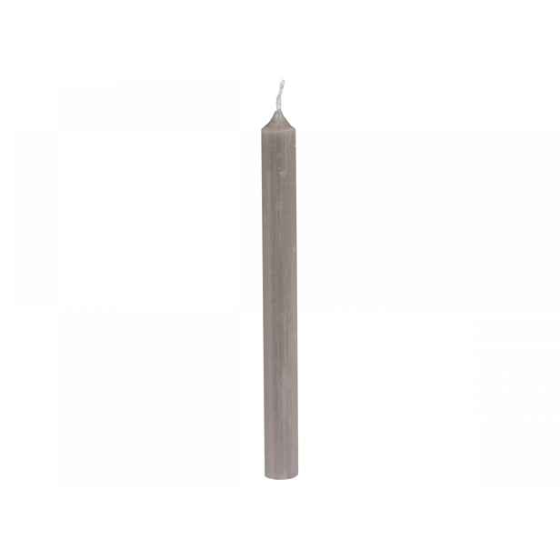 Taupe úzká svíčka Taper linen - Ø 1,2 *13cm / 2.5h Chic Antique