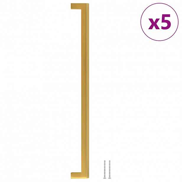 vidaXL Nábytkové úchytky 5 ks zlaté 320 mm nerezová ocel