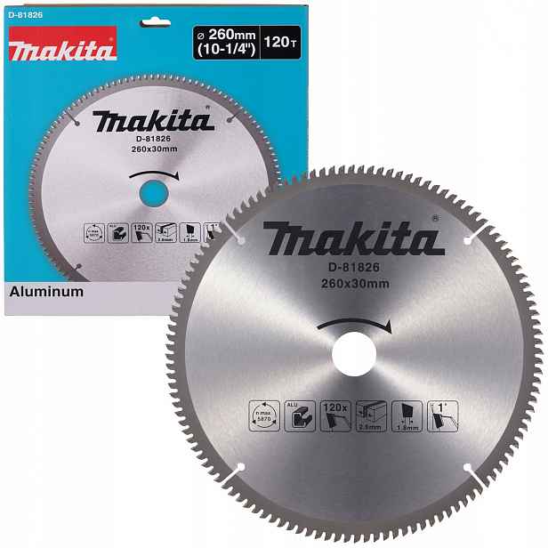 Makita Řezací Kotouč Na Hliník 260x30 mm 120Z D-81826