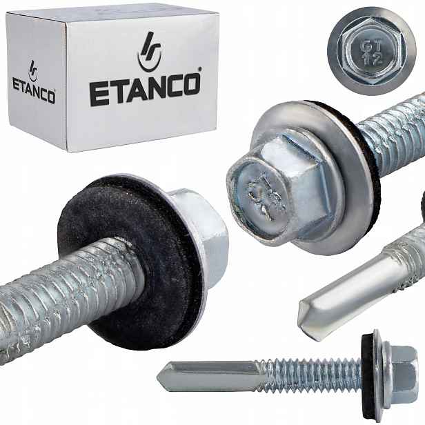 Samovrtné šrouby do kovu 12 mm 5,5 x 35 mm Pozink 250 ks Etanco GT12 Z14
