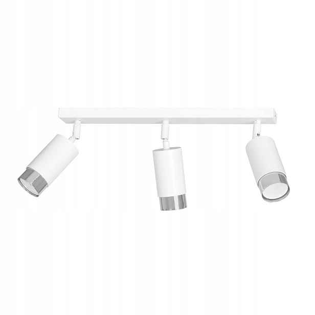 Stropní svítidlo bodové Hiro 3-bodové bílé s chromem GU10 Led