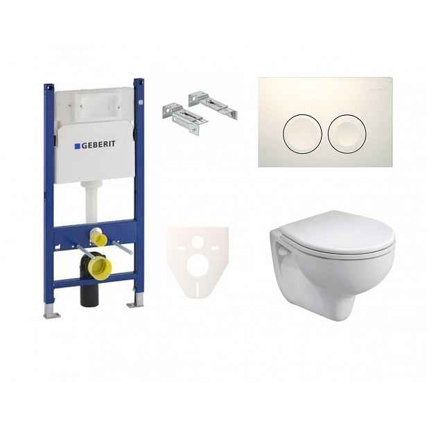Závěsný set WC KOLO Rekord, nádržka Geberit Duofix, tlačítko bílé SIKOGES7K1