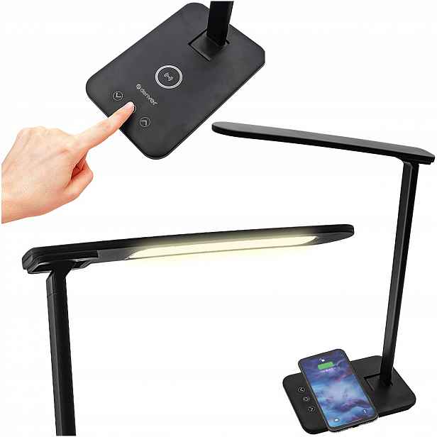 Denver Led Stolní Lampa Usb Nabíjení Qi na stůl do domácnosti do kanceláře