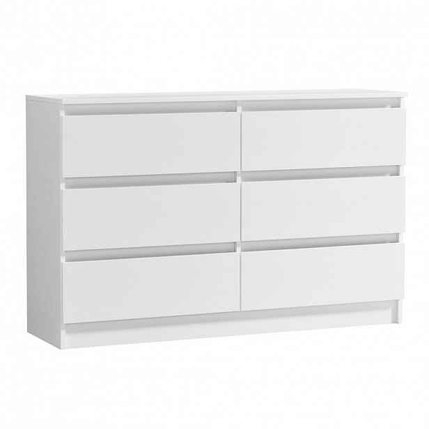 Home Collective KOMODA se 6 zásuvkami, šířka 120 cm, bílá