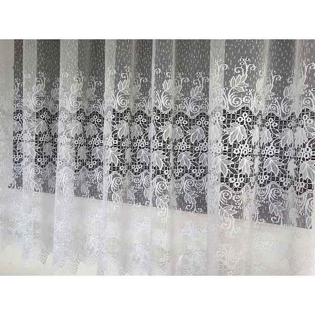 Mg Záclona žakár 660/57 Bílá 500x180 cm Hotová Obšitá Bt
