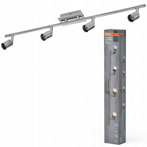 Nástěnné svítidlo Stropní Svítidlo Reflektor Led Spot 4xGU10 Nikl Chrom Osram