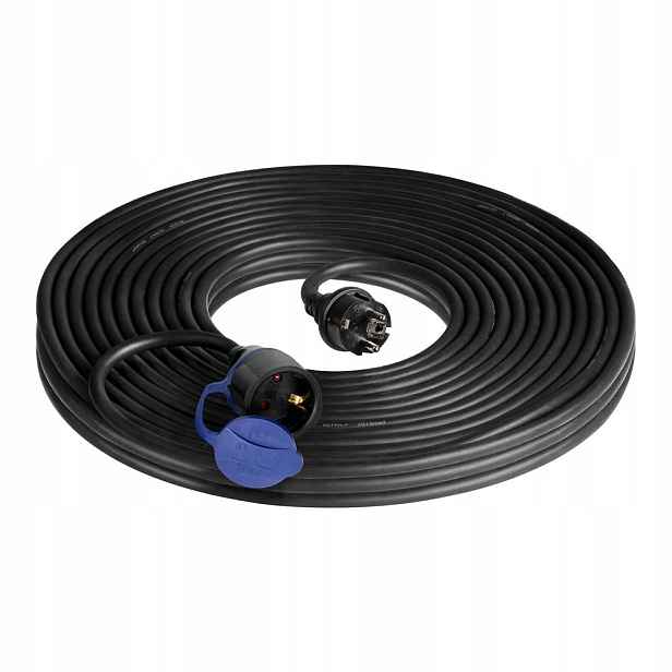 Prodlužovací Kabel IP44, 1x2P+Z 30 m, gumový, 3x1,5 mm² schuko