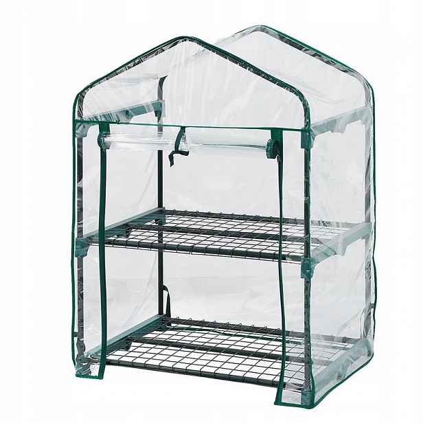 Skleník 69*49*95 CM, Fólie Pvc, Kovová Konstrukce – T N15-900
