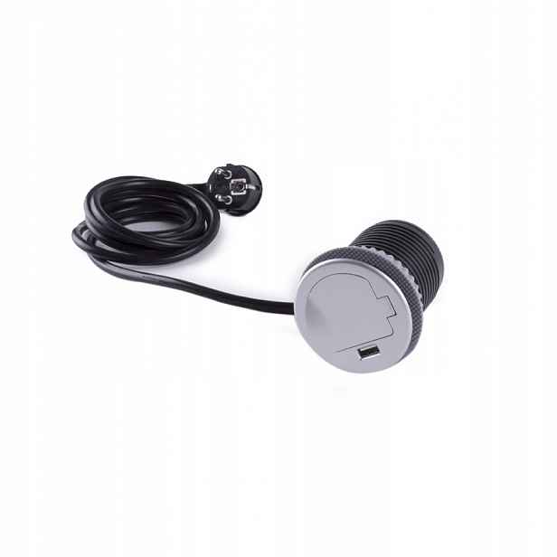 Zásuvka Single Box, zapuštěný prodlužovací kabel s Usb