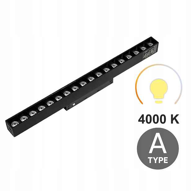 Lineární reflektor Grille 18W 4000K Neutrální Smart Track 48VDC