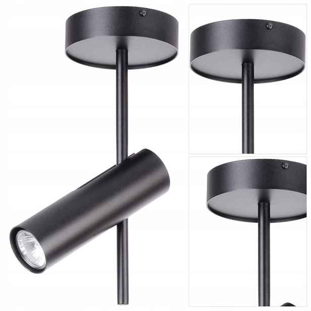 Nástěnné svítidlo Leda černé, moderní, pohyblivý zdroj v pracovně Sigma Lighting