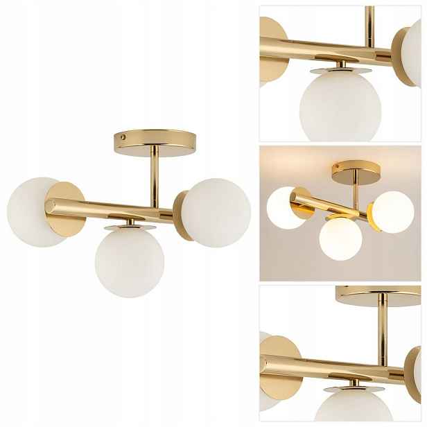 Stropní Avola zlatá moderní harmonická forma do obývacího pokoje Sigma Lighting