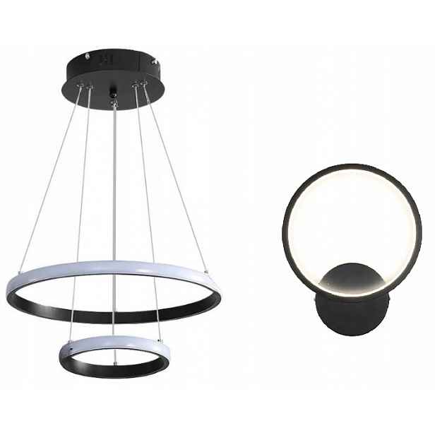 Stropní Led lampa Černá Ada| 40 cm|Moderní nástěnná lampa kulatý