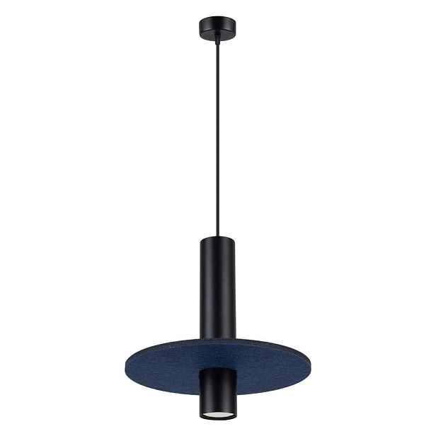 Tmavě modré/béžové kovové závěsné svítidlo ø 30 cm Olisa – Sollux