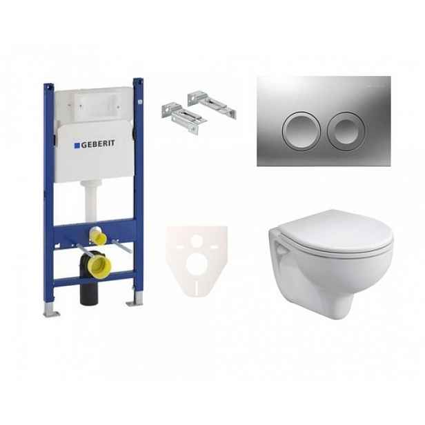 Závěsný set WC KOLO Rekord, nádržka Geberit Duofix, tlačítko CR mat SIKOGES7K3