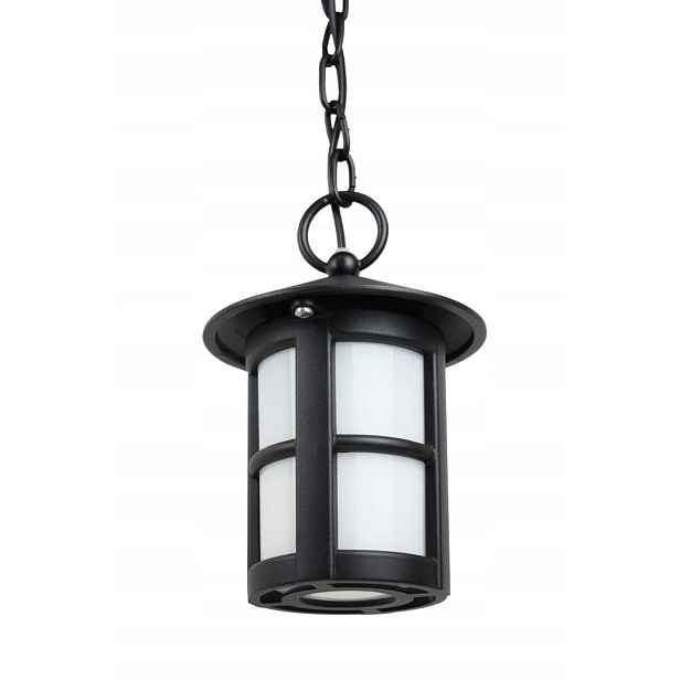 Venkovní terasová závěsná lampa na řetězu, černá, bílá Su-ma