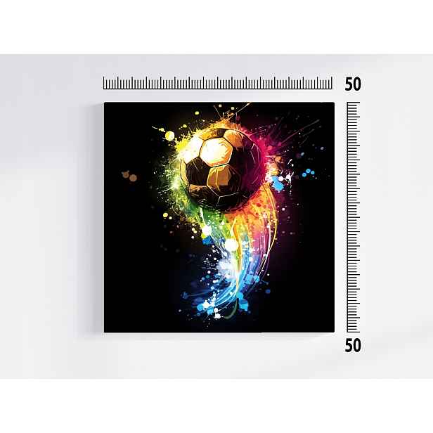 Obraz Na Plátně Plátno Graffiti Sport Fotbal Neon Déšťovka 50x50