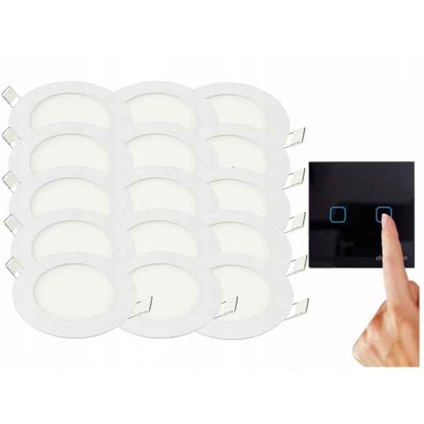 Sada stropních svítidel Halogen 3W 15x Vypínač