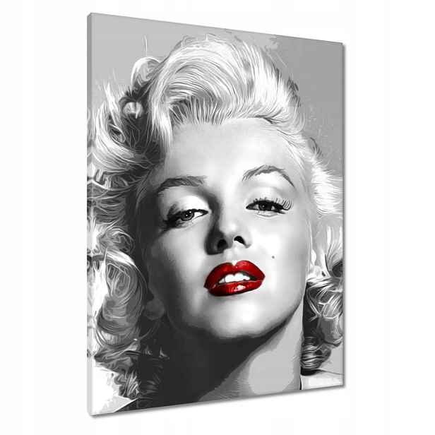 Obrazy 60x80 Monroe Červené rty