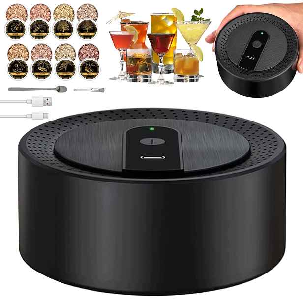 Sada Na Uzení Whisky Smoker S Nástroji Na Drinky 8 Aromat Dárek