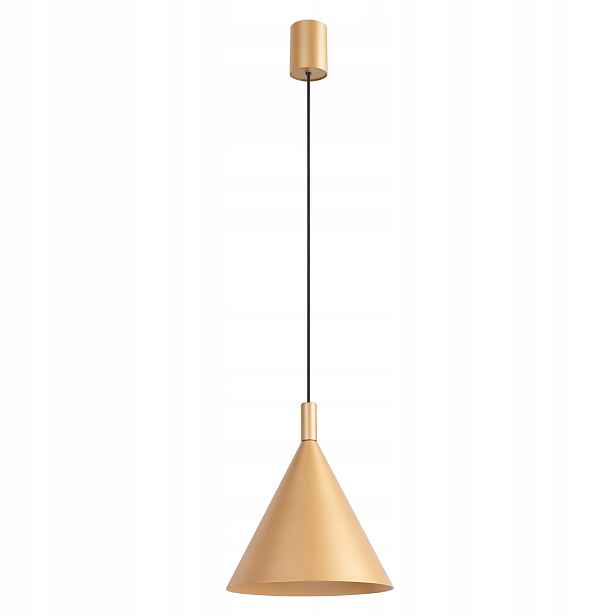 Sollux Lighting závěsná lampa Nox zlatá kuželová 25 cm 1xE27 15W