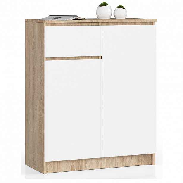 RAUMHIRSCH FURNITURE KOMODA dub Sonoma, bílá 99/80/40